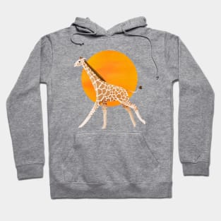 Giraffe and Sun | Color Illustration Hoodie